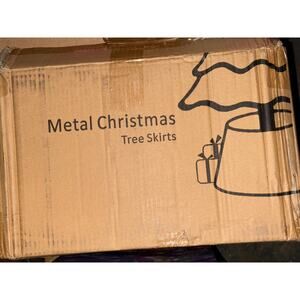 Metal Christmas Tree Collar Decoration, 23 Inches Diameter